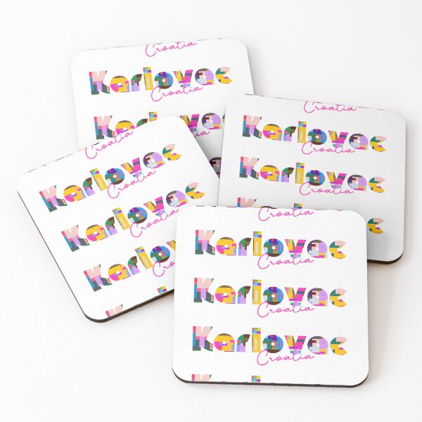 Item preview, Karlovac, Croatia, Vibrant Abstract City Typography Art designed and sold by Wanderful-roads.