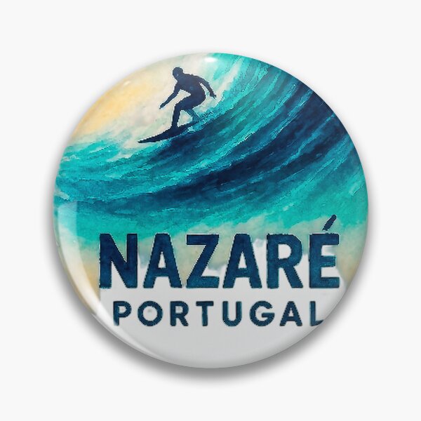 Item preview, Nazaré Portugal Giant Wave Surfer Art designed and sold by vivaportugalstore.