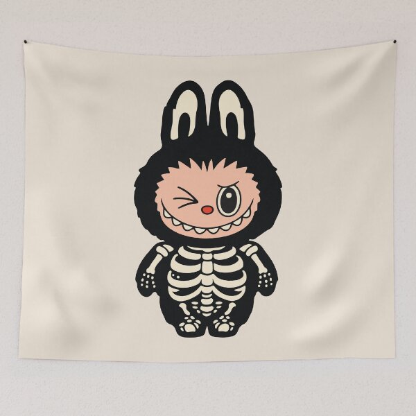 Item preview, Cute Labubu wearing skeleton costume designed and sold by BrownHorse90s.