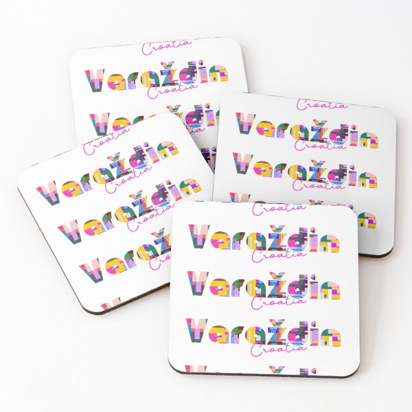 Item preview, Varaždin, Croatia, Vibrant Abstract City Typography Art designed and sold by Wanderful-roads.