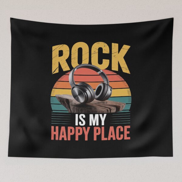 Item preview, Rock Music My Happy Place Musician Lovers DJ Headphone designed and sold by CultureSpec.