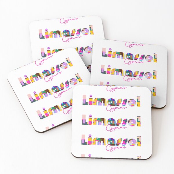 Item preview, Limassol, Cyprus, Vibrant Abstract City Typography Art designed and sold by Wanderful-roads.