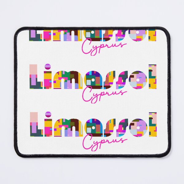 Item preview, Limassol, Cyprus, Vibrant Abstract City Typography Art designed and sold by Wanderful-roads.