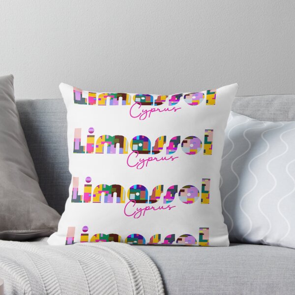 Item preview, Limassol, Cyprus, Vibrant Abstract City Typography Art designed and sold by Wanderful-roads.