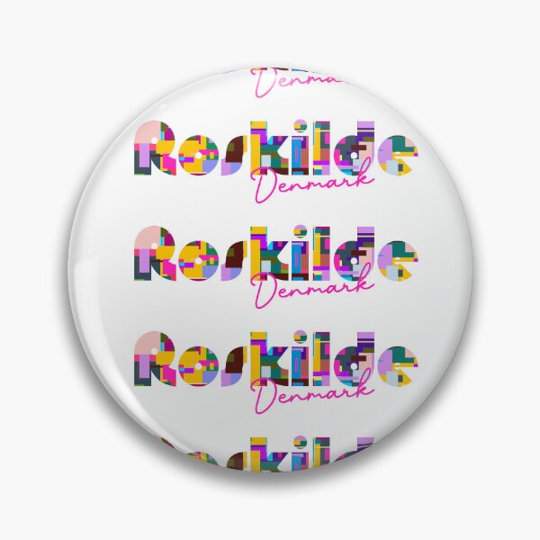 Item preview, Roskilde, Denmark, Vibrant Abstract City Typography Art designed and sold by Wanderful-roads.
