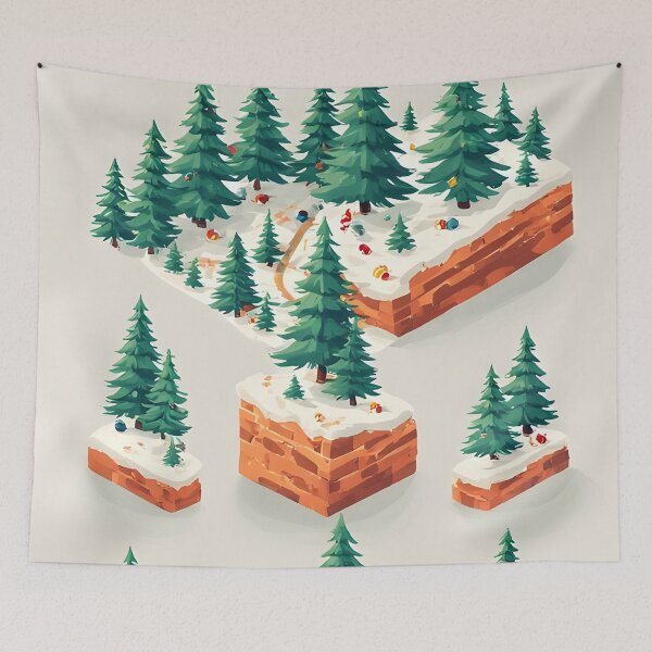 Item preview, Winter forest landscape with snow-covered boulder islands designed and sold by Mianku | Für das Leben.