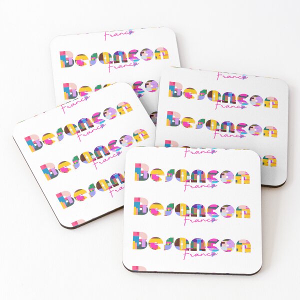 Item preview, Besançon, France, Vibrant Abstract City Typography Art designed and sold by Wanderful-roads.