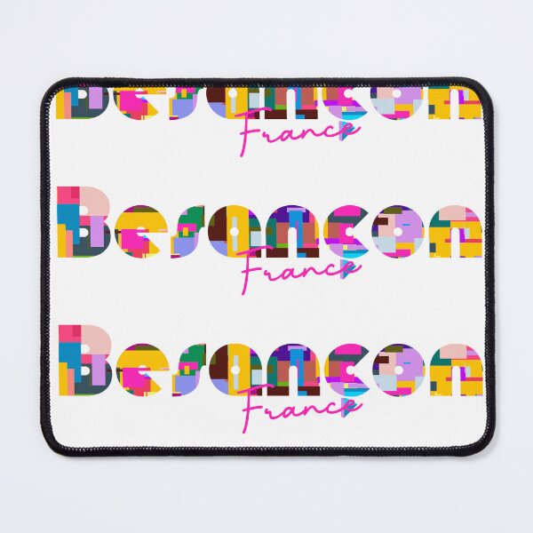 Item preview, Besançon, France, Vibrant Abstract City Typography Art designed and sold by Wanderful-roads.