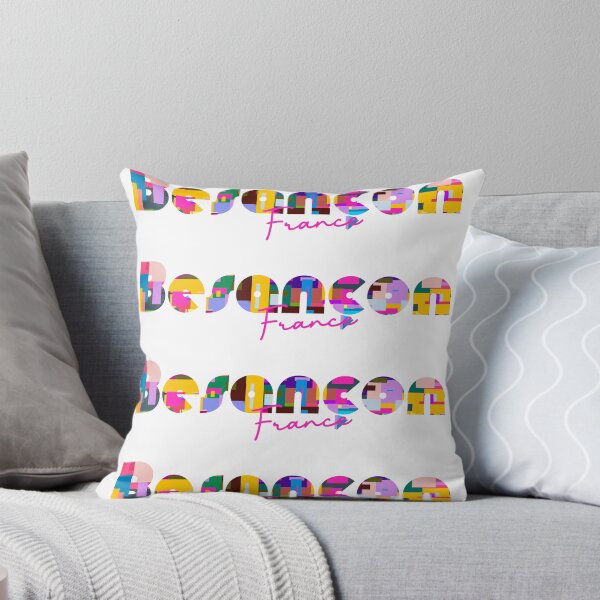 Item preview, Besançon, France, Vibrant Abstract City Typography Art designed and sold by Wanderful-roads.