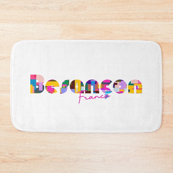 Item preview, Besançon, France, Vibrant Abstract City Typography Art designed and sold by Wanderful-roads.