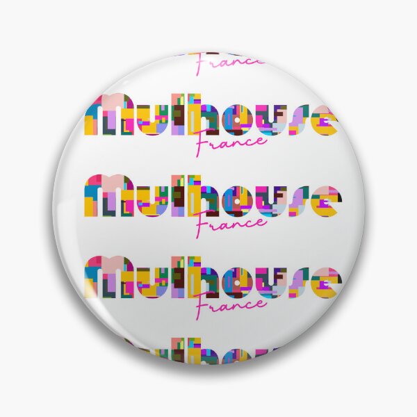 Item preview, Mulhouse, France, Vibrant Abstract City Typography Art designed and sold by Wanderful-roads.