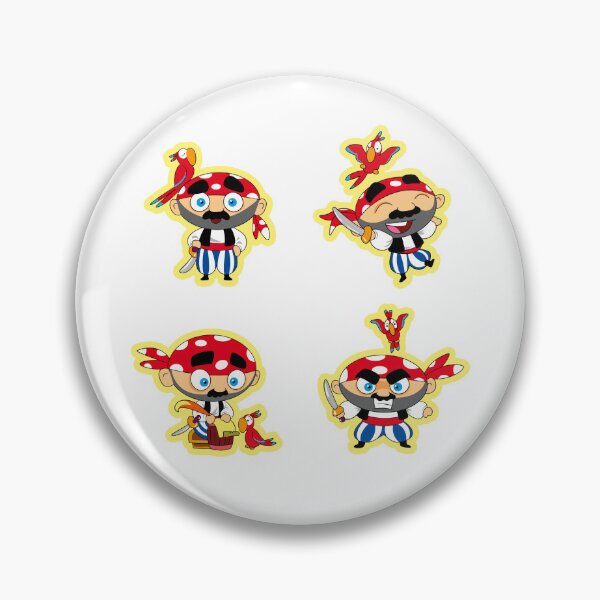 Item preview, Cute Pirate Character with Parrot – Fun Cartoon Pirate Stickers designed and sold by Rangmanch.