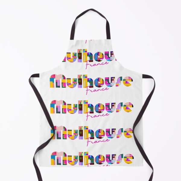 Item preview, Mulhouse, France, Vibrant Abstract City Typography Art designed and sold by Wanderful-roads.