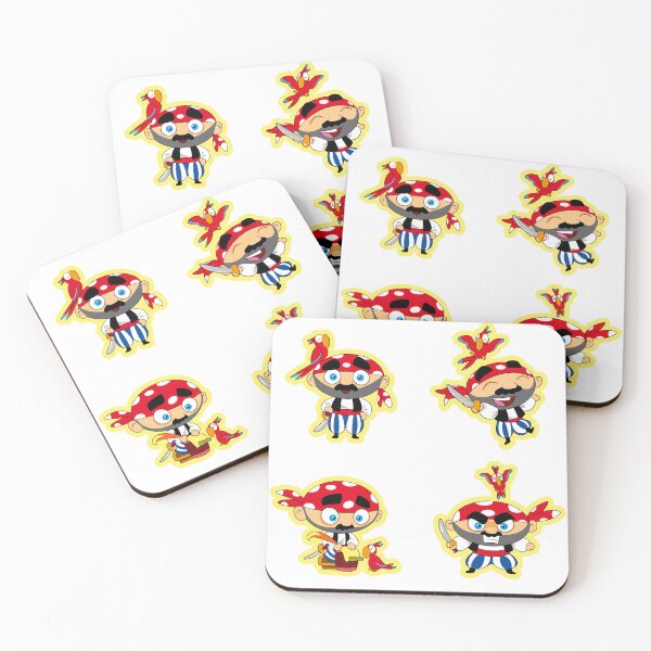 Item preview, Cute Pirate Character with Parrot – Fun Cartoon Pirate Stickers designed and sold by Rangmanch.