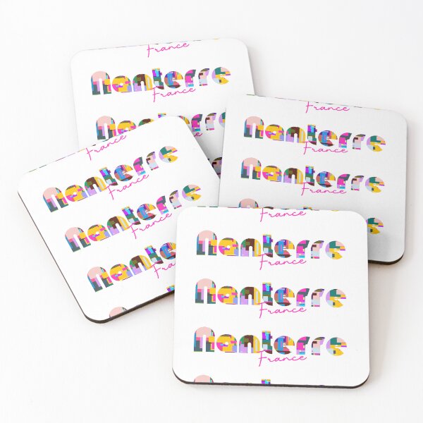 Item preview, Nanterre, France, Vibrant Abstract City Typography Art designed and sold by Wanderful-roads.