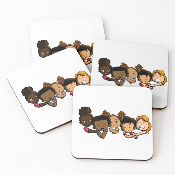 Item preview, Cute Kids Group Illustration – Happy Friends Cartoon Art designed and sold by Rangmanch.