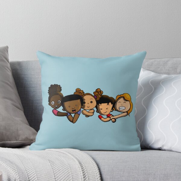 Item preview, Cute Kids Group Illustration – Happy Friends Cartoon Art designed and sold by Rangmanch.