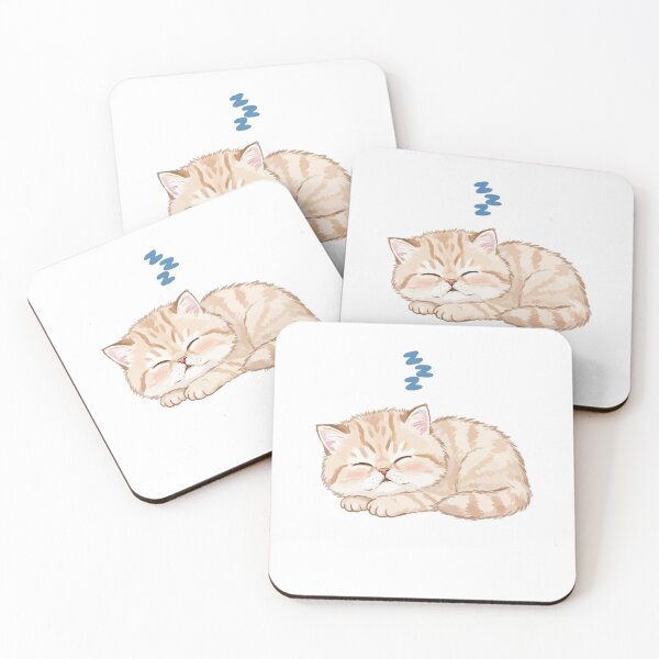 Item preview, Fuzzy cat zzz sleeping art  designed and sold by Desikhanna123.