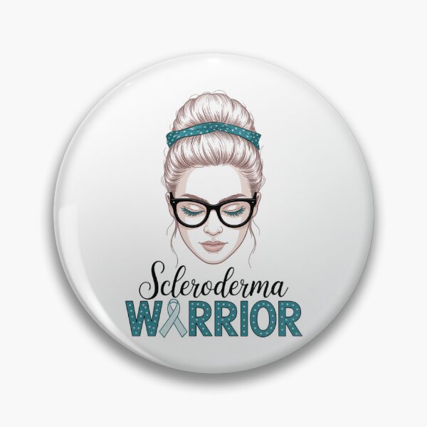 Item preview, Teal Ribbon Messy Bun Hair Scleroderma Warrior designed and sold by HellD3vil-Art.