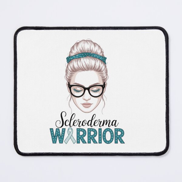 Item preview, Teal Ribbon Messy Bun Hair Scleroderma Warrior designed and sold by HellD3vil-Art.