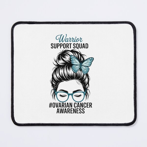 Item preview, Support Squad Messy Bun Warrior Ovarian Cancer Awareness designed and sold by HellD3vil-Art.