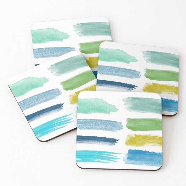 Item preview, Watercolor Brush Stroke Set – Colorful Paint Art designed and sold by Rangmanch.