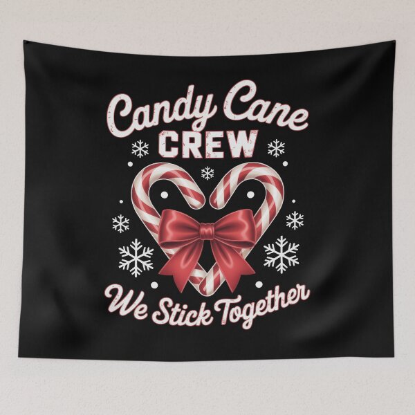 Item preview, Candy Cane Crew Cute Christmas Heart Art designed and sold by ThreadAlchemys.