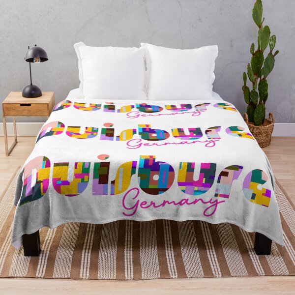 Item preview, Duisburg, Germany, Vibrant Abstract City Typography Art designed and sold by Wanderful-roads.