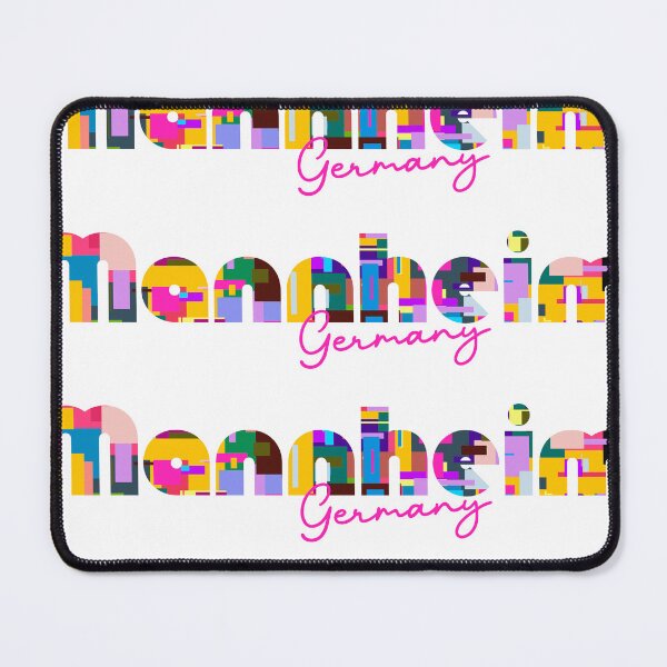Item preview, Mannheim, Germany, Vibrant Abstract City Typography Art designed and sold by Wanderful-roads.