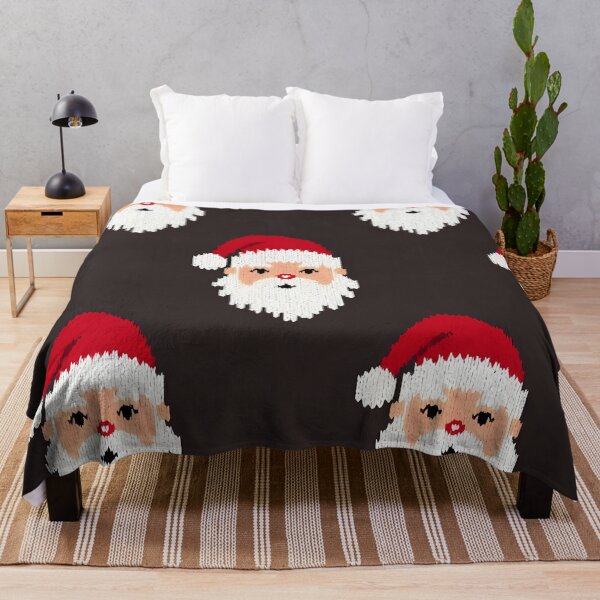 Item preview, Santa Claus Face Head Motif, Christmas theme, Knitted Fabric-look Texture, Red White Colors (image size 8320x12480) designed and sold by Digital-Davinci.