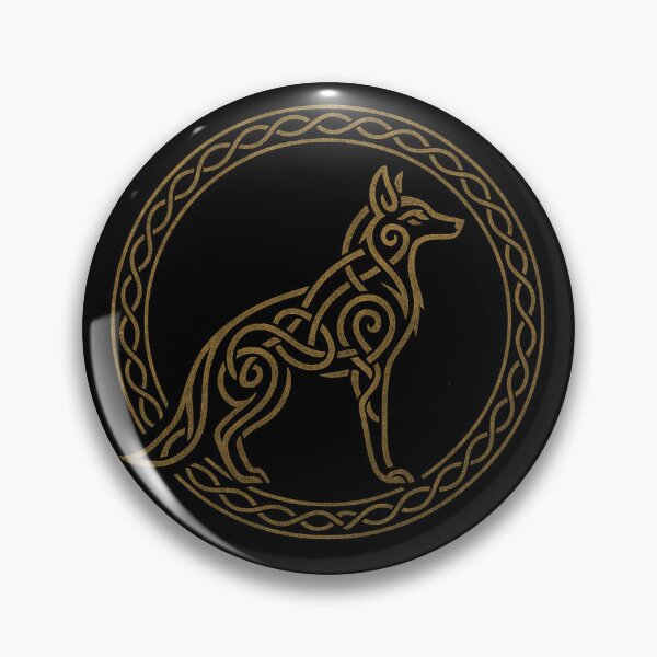 Item preview, Celtic Wolf – Lunar Guardian Sigil | Totemic Wolf Gold Art by Oblivion Rise designed and sold by OblivionRise.