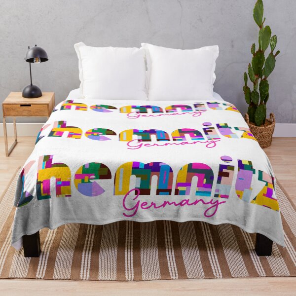 Item preview, Chemnitz, Germany, Vibrant Abstract City Typography Art designed and sold by Wanderful-roads.