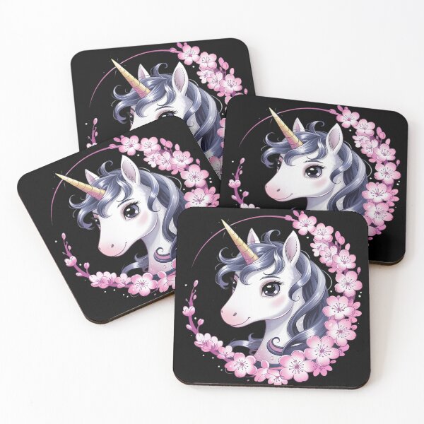Item preview, Cute Unicorn With Cherry Blossoms I Unicorn designed and sold by RoyTill0Art.