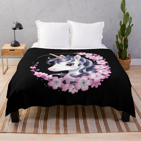 Item preview, Cute Unicorn With Cherry Blossoms I Unicorn designed and sold by RoyTill0Art.