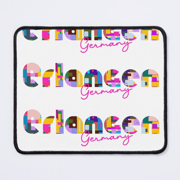 Item preview, Erlangen, Germany, Vibrant Abstract City Typography Art designed and sold by Wanderful-roads.