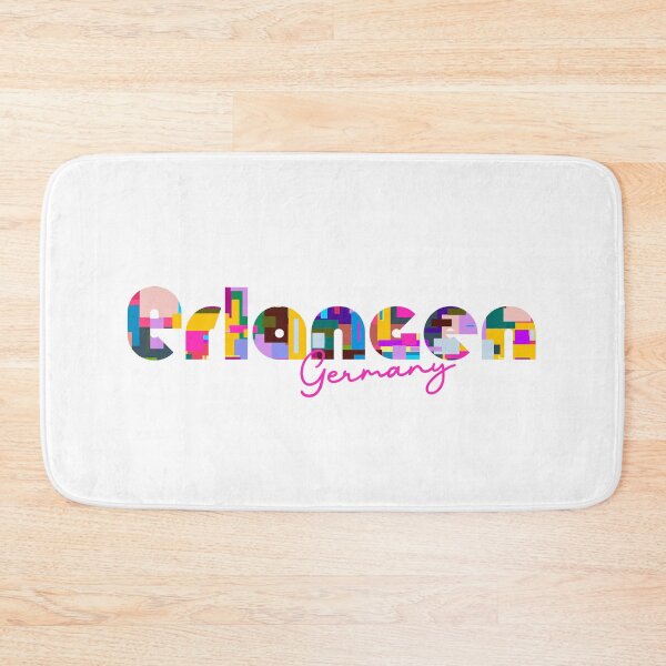 Item preview, Erlangen, Germany, Vibrant Abstract City Typography Art designed and sold by Wanderful-roads.