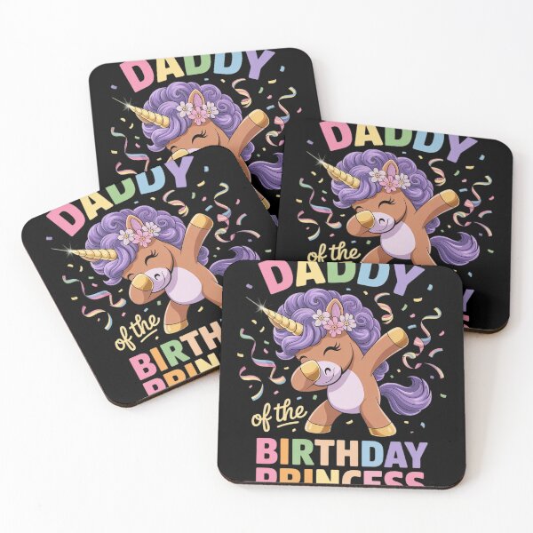 Item preview, Dabbing Unicorn Afro Daddy of the Birthday Princess designed and sold by RoyTill0Art.