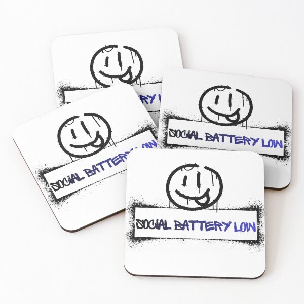 Item preview, SOCIAL BATTERY LOW – Graffiti T-Shirt / Hoodie / Streetwear Logo designed and sold by TheHonestQuip.
