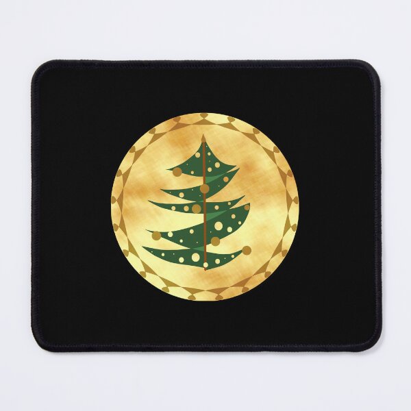 Item preview, Abstract Christmas Tree in Golden Circle designed and sold by CreaTwinkles.