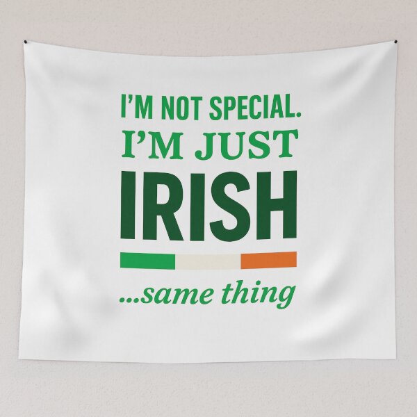 Item preview, I’m Not Special I’m Just Irish – Funny Irish Pride Text Shirt designed and sold by bazstees54.