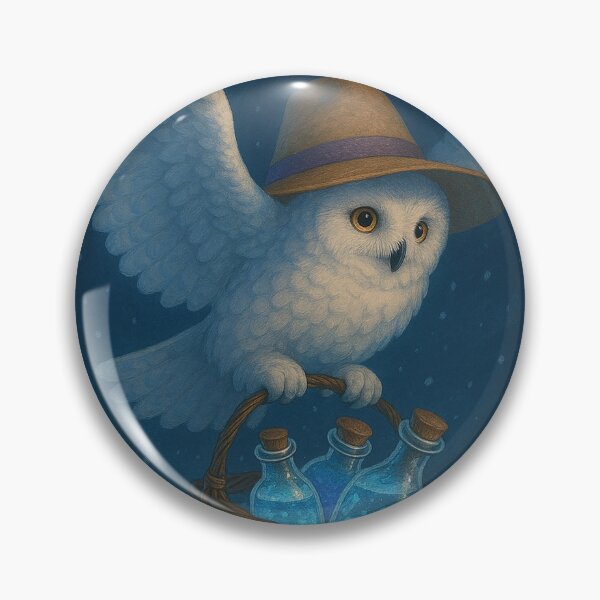 Item preview, Frostborn Owl Courier – Winter Night Potion Delivery | Alche-Arts designed and sold by AlcheArtsStudio.