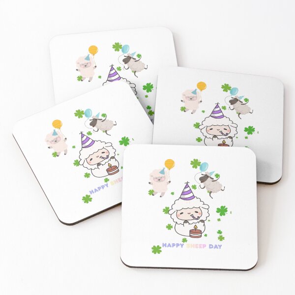 Item preview, Happy Sheep Day- Cute Party Sheep Cartoon Design  designed and sold by ronax23.