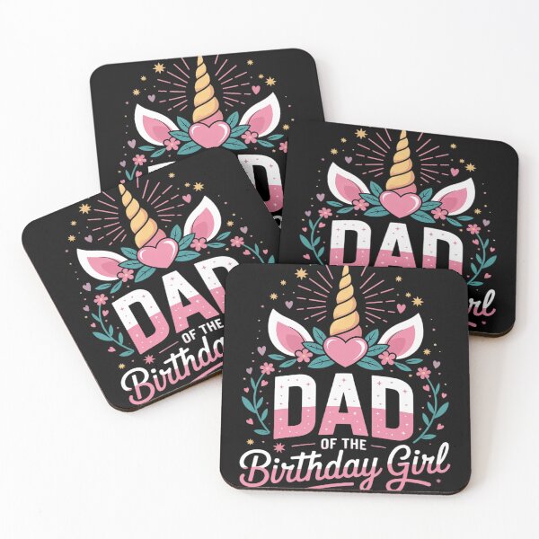 Item preview, Dad of the birthday girl matching family unicorn party designed and sold by RoyTill0Art.
