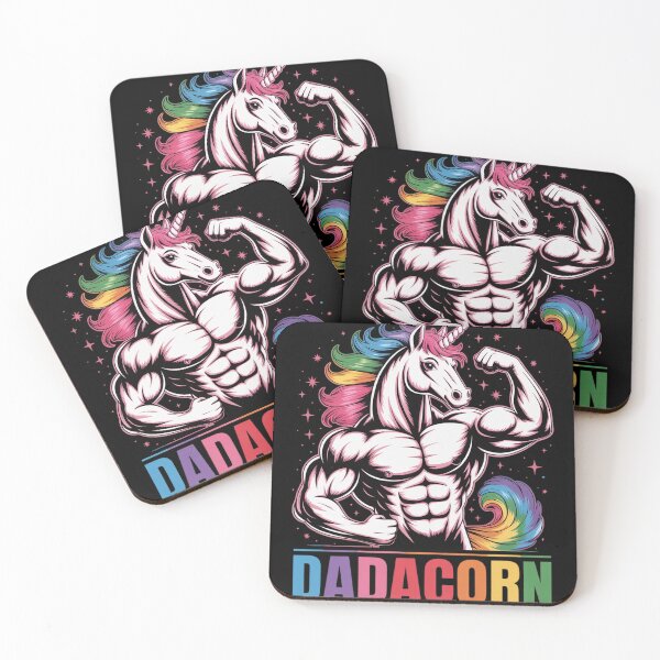Item preview, Dadacorn Muscle Fathers Day Joke Daddy Unicorn designed and sold by RoyTill0Art.