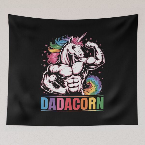 Item preview, Dadacorn Muscle Fathers Day Joke Daddy Unicorn designed and sold by RoyTill0Art.