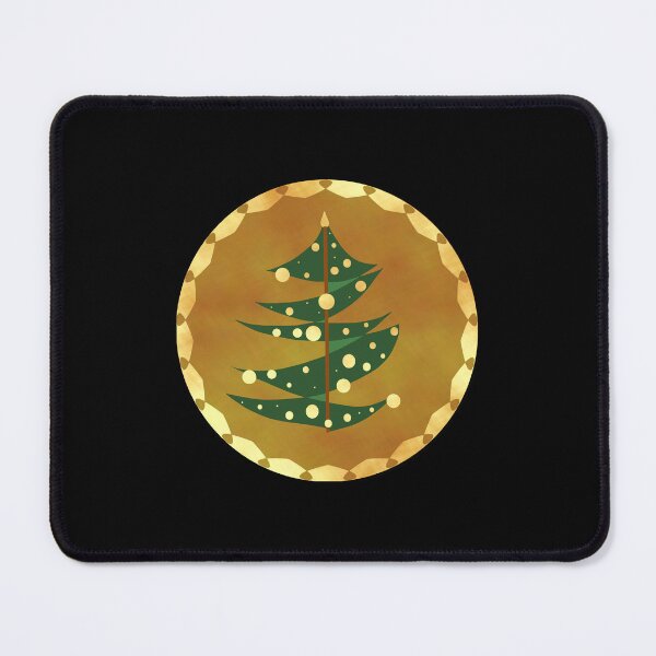 Item preview, Abstract Christmas Tree in Golden Circle designed and sold by CreaTwinkles.