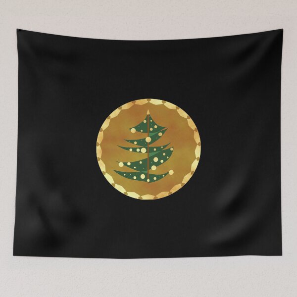 Item preview, Abstract Christmas Tree in Golden Circle designed and sold by CreaTwinkles.