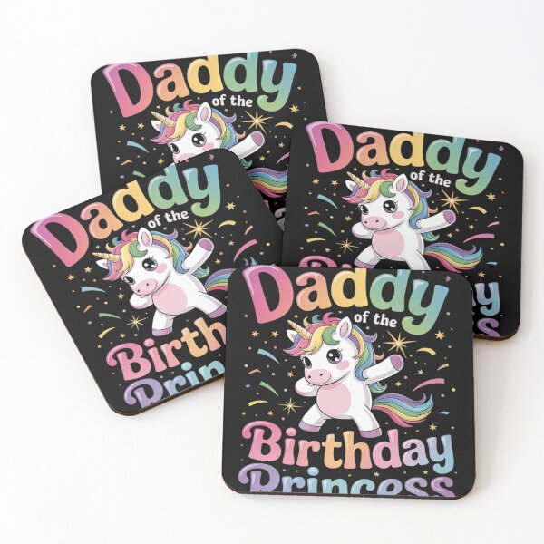 Item preview, Daddy of the Birthday Princess Girl Dabbing Unicorn Dad designed and sold by RoyTill0Art.