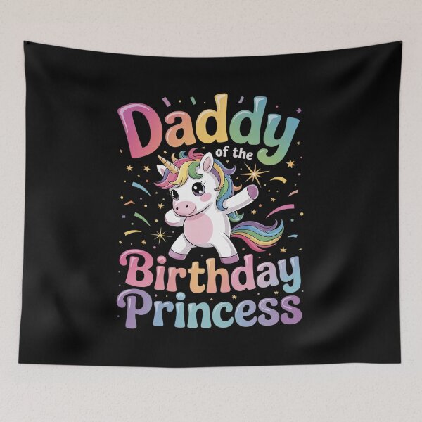 Item preview, Daddy of the Birthday Princess Girl Dabbing Unicorn Dad designed and sold by RoyTill0Art.