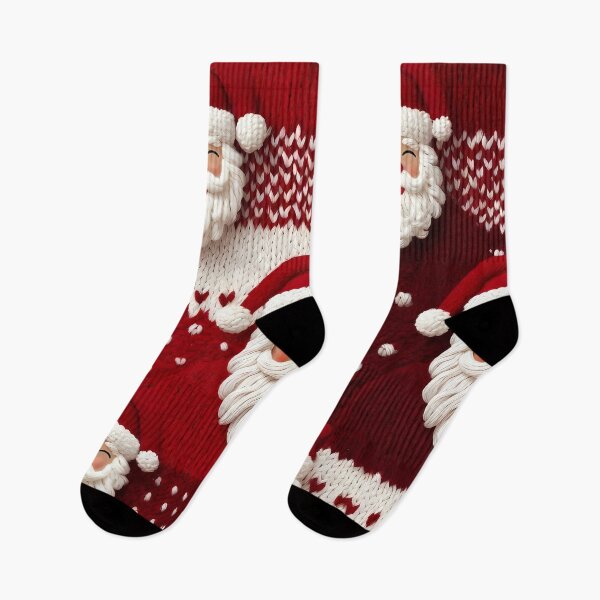 Item preview, Santa Claus Motif, Christmas theme, Knitted Fabric-look Texture, Red Background  (image size 8320x12480) designed and sold by Digital-Davinci.